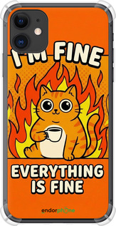 Силіконовий протиударний с посиленими кутами чехол Funny Cat для Apple iPhone 11 - 6786sp-1722 изображение 