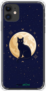 Силіконовий протиударний с посиленими кутами чехол Cute Cat Celestial/Witchy для Apple iPhone 11 - 6787sp-1722 изображение 