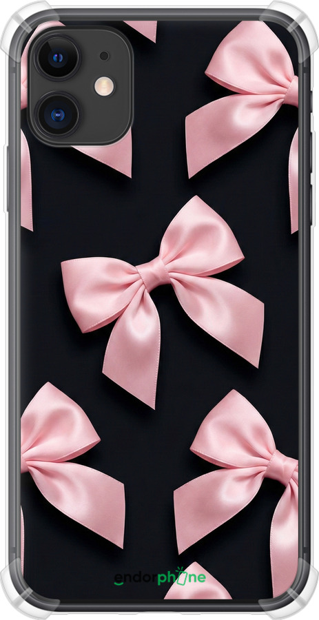 Силіконовий протиударний с посиленими кутами чехол Coquette Ribbons Dark Coquette для Apple iPhone 11 - 6767sp-1722 изображение 