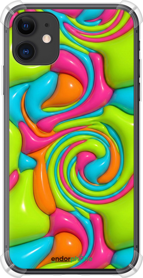 Силикон с усиленными углами чехол Y2K Jelly Dream для Apple iPhone 11 - 6780sp-1722 изображение 