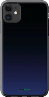 2D пластиковый чехол Градиент в тёмно - синем стиле для Apple iPhone 11 - 6542t-1722 изображение 