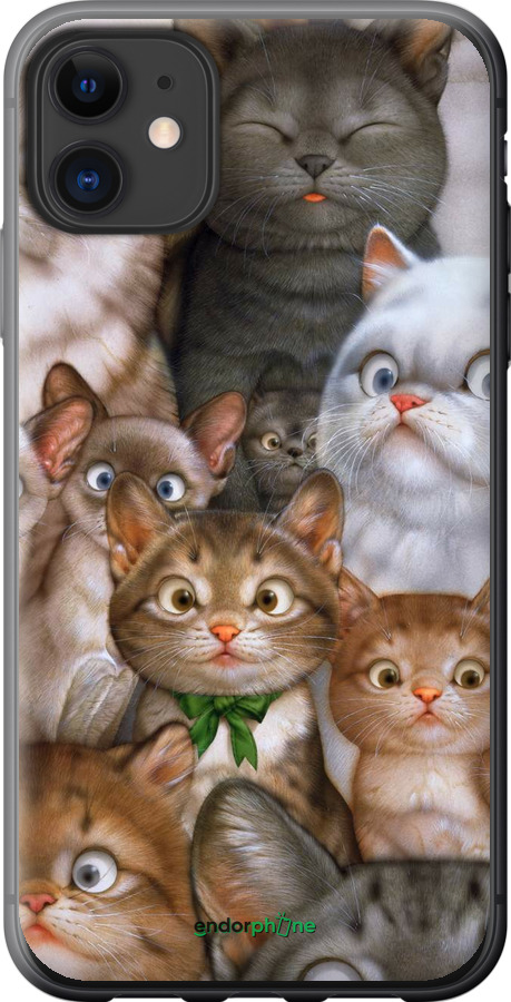

Силіконовий чохол "Коти" для iPhone 11