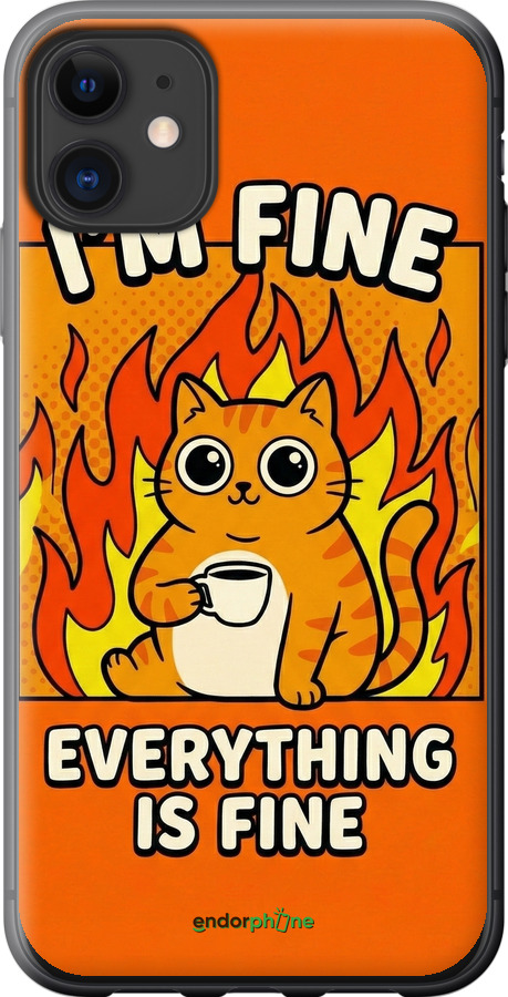 Силіконовий чехол Funny Cat для Apple iPhone 11 - 6786u-1722 изображение 