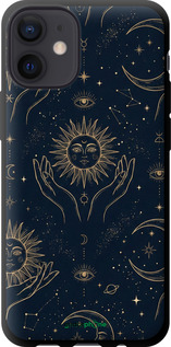 TPU чехол Celestial Harmony: Sun & Moon Gold Mystic Pattern для Apple iPhone 12 Mini - 6778b-2071 изображение 