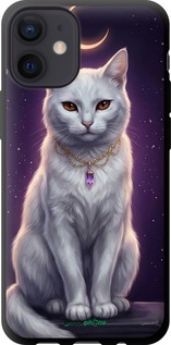 TPU чехол Mystic White Cat Gothic Dark Purple Gold для Apple iPhone 12 Mini - 6805b-2071 изображение 