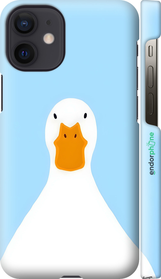 3D пластиковый глянцевый чехол Гусь для Apple iPhone 12 Mini - 6350c-2071 изображение 