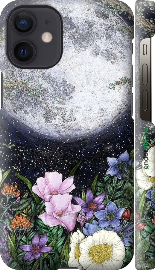 3D пластиковый глянцевый чехол Полночь в саду II для Apple iPhone 12 Mini - 6424c-2071 изображение 