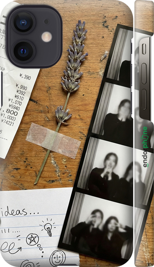 3D пластиковый глянцевый чехол Aesthetic Scrapbook Collage для Apple iPhone 12 Mini - 6773c-2071 изображение 