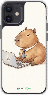 Чохол Bumper чехол Funny Capybara CEO Working для Apple iPhone 12 Mini - 6777pc-2071 изображение 