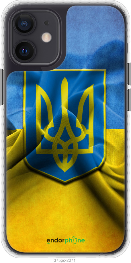 

Чохол Bumper чохол "Прапор та герб України" для iPhone 12 Mini, Блакитний