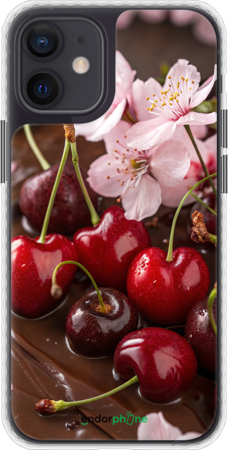 Чехол Bumper чехол Вишня в шоколаде для Apple iPhone 12 Mini - 6698pc-2071 изображение 