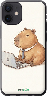 2D пластиковый чехол 'Funny Capybara CEO Working' для iPhone 12 Mini изображение 2