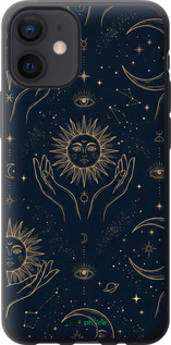 2D пластиковый чехол 'Celestial Harmony: Sun & Moon Gold Mystic Pattern' для iPhone 12 Mini изображение 8