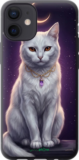 2D пластиковый чехол Mystic White Cat Gothic Dark Purple Gold для Apple iPhone 12 Mini - 6805t-2071 изображение 