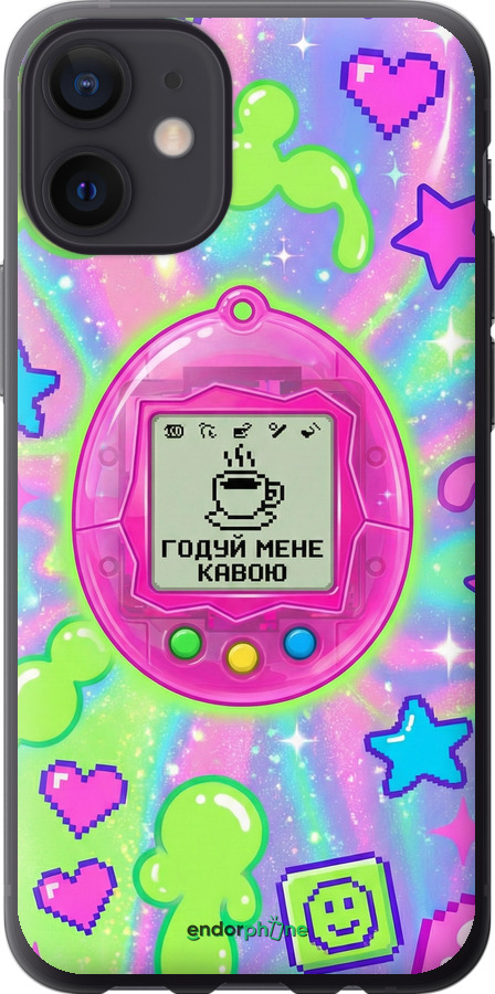 2D пластиковый чехол Y2K Aesthetic Retro Pet: Годуй мене кавою для Apple iPhone 12 Mini - 6784t-2071 изображение 