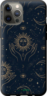 TPU чехол Celestial Harmony: Sun & Moon Gold Mystic Pattern для Apple iPhone 12 Pro Max - 6778b-2054 изображение 