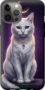 TPU чехол Mystic White Cat Gothic Dark Purple Gold для Apple iPhone 12 Pro Max - 6805b-2054 изображение 