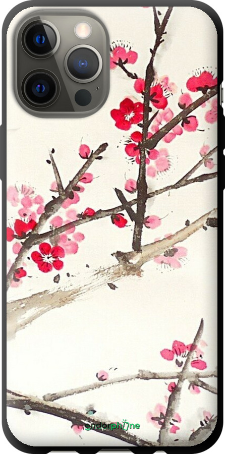 TPU чехол Принт с изображением цветения сакуры для Apple iPhone 12 Pro Max - 6545b-2054 изображение 