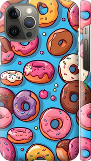 3D пластиковый глянцевый чехол Пончики для Apple iPhone 12 Pro Max - 6318c-2054 изображение 