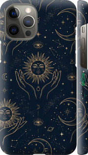 3D пластиковый матовый чехол 'Celestial Harmony: Sun & Moon Gold Mystic Pattern' для iPhone 12 Pro Max изображение 13