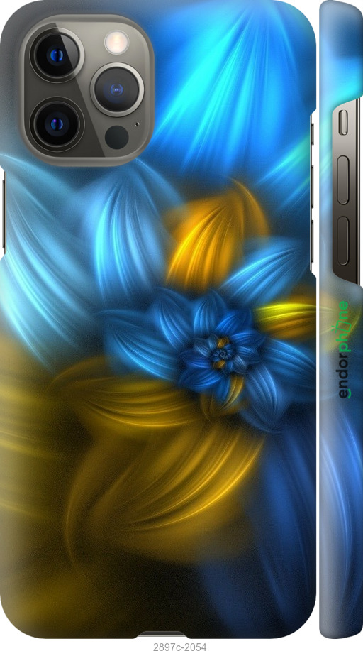 

3D пластиковий матовий чохол "Візерунок 46" для iPhone 12 Pro Max, Синій