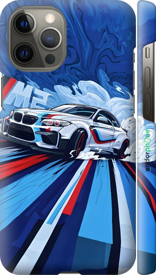 3D пластиковий глянцевий чехол БМВ для Apple iPhone 12 Pro Max - 6292c-2054 изображение 