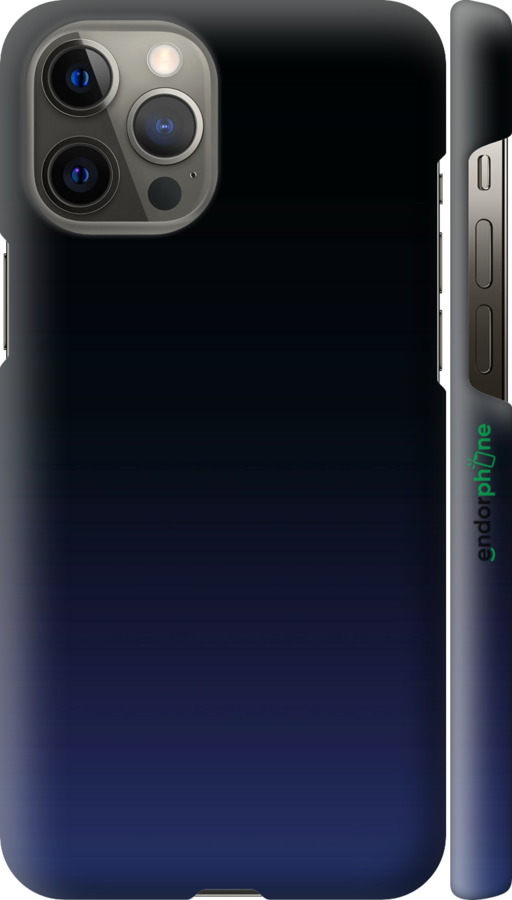 3D пластиковий матовий чехол Градієнт у темно-синьому стилі для Apple iPhone 12 Pro Max - 6542m-2054 изображение 