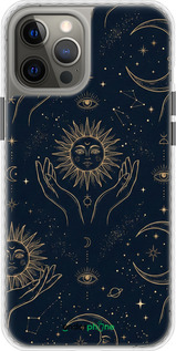 Чохол Bumper MagSafe чехол Celestial Harmony: Sun & Moon Gold Mystic Pattern для Apple iPhone 12 Pro Max - 6778pm-2054 изображение 
