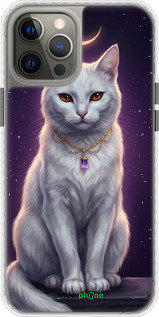 Чехол Bumper MagSafe чехол Mystic White Cat Gothic Dark Purple Gold для Apple iPhone 12 Pro Max - 6805pm-2054 изображение 