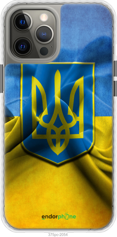 

Чохол Bumper чохол "Прапор та герб України" для iPhone 12 Pro Max, Блакитний