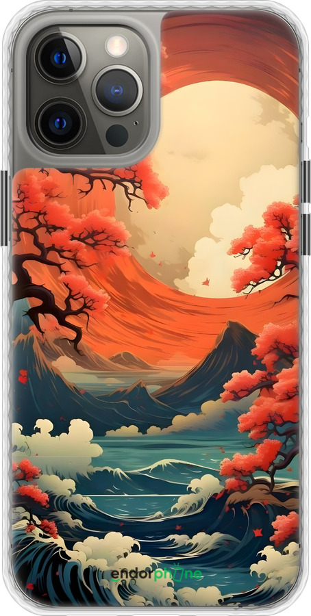 Чехол Bumper чехол Природа японии для Apple iPhone 12 Pro Max - 6327pc-2054 изображение 