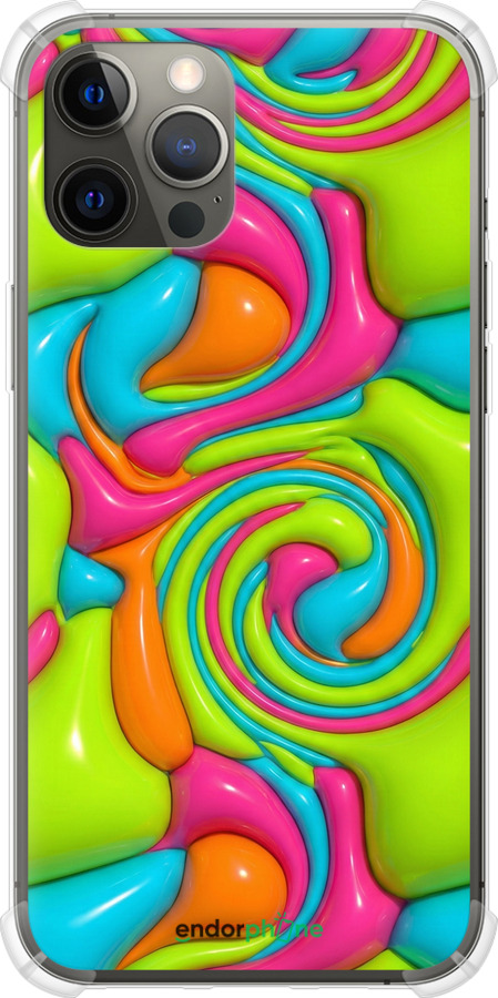 Силикон с усиленными углами чехол Y2K Jelly Dream для Apple iPhone 12 Pro Max - 6780sp-2054 изображение 