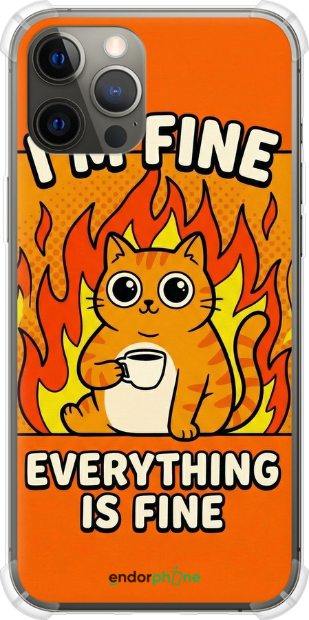 Силикон с усиленными углами чехол Funny Cat для Apple iPhone 12 Pro Max - 6786sp-2054 изображение 