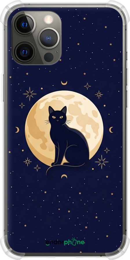 Силикон с усиленными углами чехол Cute Cat Celestial/Witchy для Apple iPhone 12 Pro Max - 6787sp-2054 изображение 