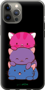 2D пластиковый чехол Милые кошки для Apple iPhone 12 Pro Max - 6518t-2054 изображение 