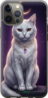 2D пластиковый чехол Mystic White Cat Gothic Dark Purple Gold для Apple iPhone 12 Pro Max - 6805t-2054 изображение 