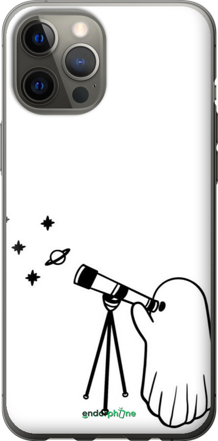 2D пластиковый чехол Привидение астроном для Apple iPhone 12 Pro Max - 6444t-2054 изображение 
