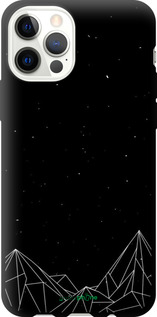 TPU чехол Чорно білі абстрактні гори для Apple iPhone 12 - 6437b-2053 изображение 