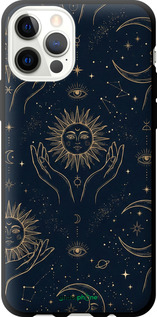 TPU чехол Celestial Harmony: Sun & Moon Gold Mystic Pattern для Apple iPhone 12 - 6778b-2053 изображение 