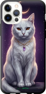 TPU чехол Mystic White Cat Gothic Dark Purple Gold для Apple iPhone 12 Pro - 6805b-2052 изображение 