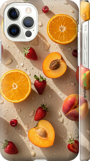 3D пластиковий глянцевий чехол Фрукти 3 для Apple iPhone 12 - 6703c-2053 изображение 