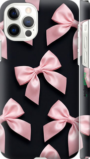 3D пластиковый глянцевый чехол Coquette Ribbons Dark Coquette для Apple iPhone 12 Pro - 6767c-2052 изображение 