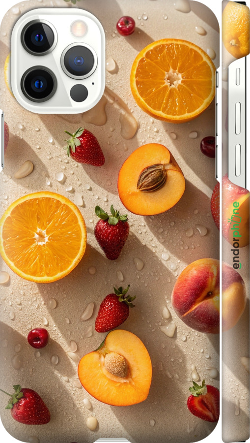3D пластиковий глянцевий чехол Фрукти 3 для Apple iPhone 12 - 6703c-2053 изображение 