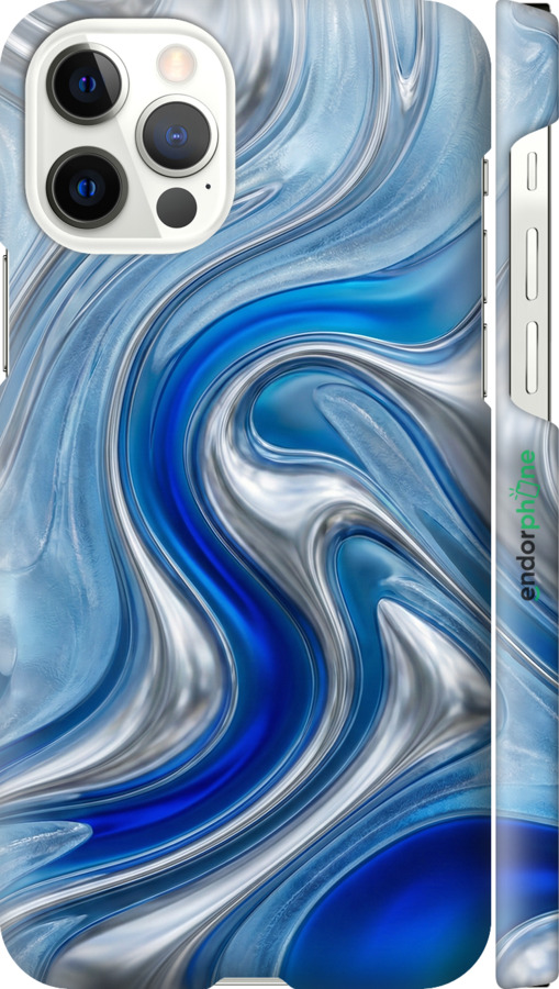 3D пластиковый глянцевый чехол Liquid Chrome для Apple iPhone 12 Pro - 6781c-2052 изображение 