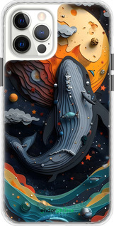 Чохол Bumper чехол Кит у космосі для Apple iPhone 12 Pro - 6328pc-2052 изображение 