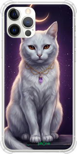 Силіконовий протиударний с посиленими кутами чехол Mystic White Cat Gothic Dark Purple Gold для Apple iPhone 12 Pro - 6805sp-2052 изображение 