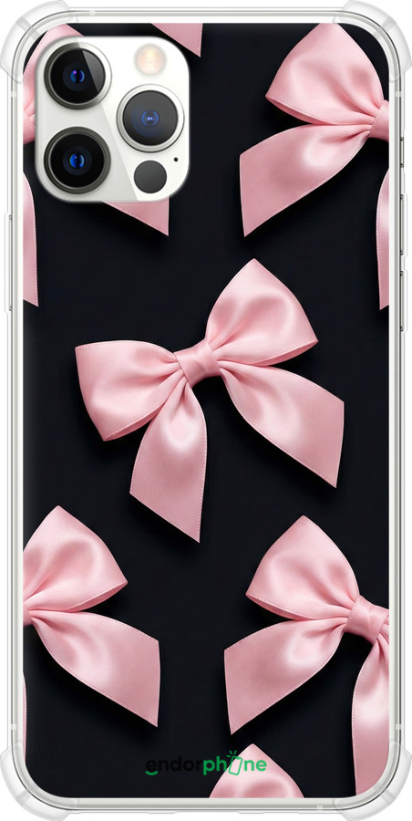 Силикон с усиленными углами чехол Coquette Ribbons Dark Coquette для Apple iPhone 12 Pro - 6767sp-2052 изображение 