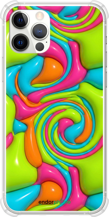 Силикон с усиленными углами чехол Y2K Jelly Dream для Apple iPhone 12 Pro - 6780sp-2052 изображение 