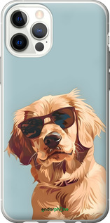 2D пластиковий чехол Пес в очках для Apple iPhone 12 - 6381t-2053 изображение 