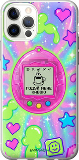 2D пластиковий чехол Y2K Aesthetic Retro Pet: Годуй мене кавою для Apple iPhone 12 Pro - 6784t-2052 изображение 